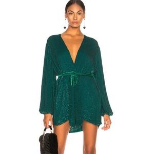 Green retrofete robe dress